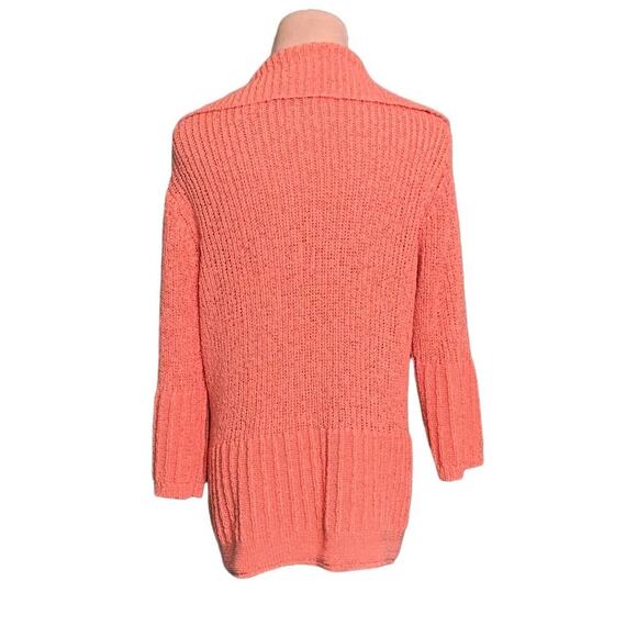 J H Collection orange melon one button cardigan size Large - Picture 2 of 8